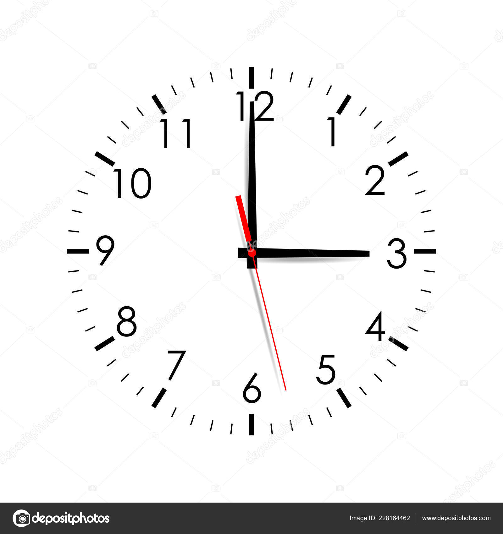 分離された時計の文字盤 ストックベクター C Evgeniyzimin 228164462