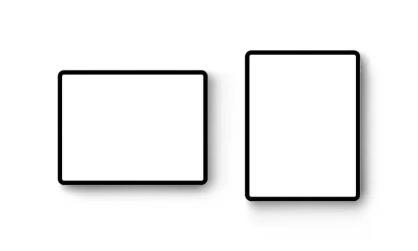 Siyah tablet bilgisayarlar mockup — Stok Vektör
