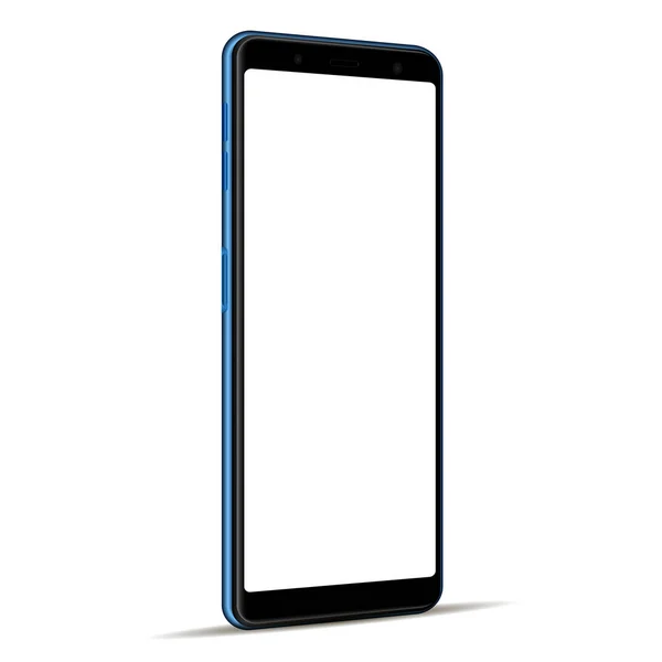 Moderna smartphone mock upp vänster perspektivvy — Stock vektor