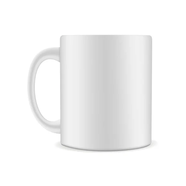 マグカップに分離の白い背景を模擬 — ストックベクタ