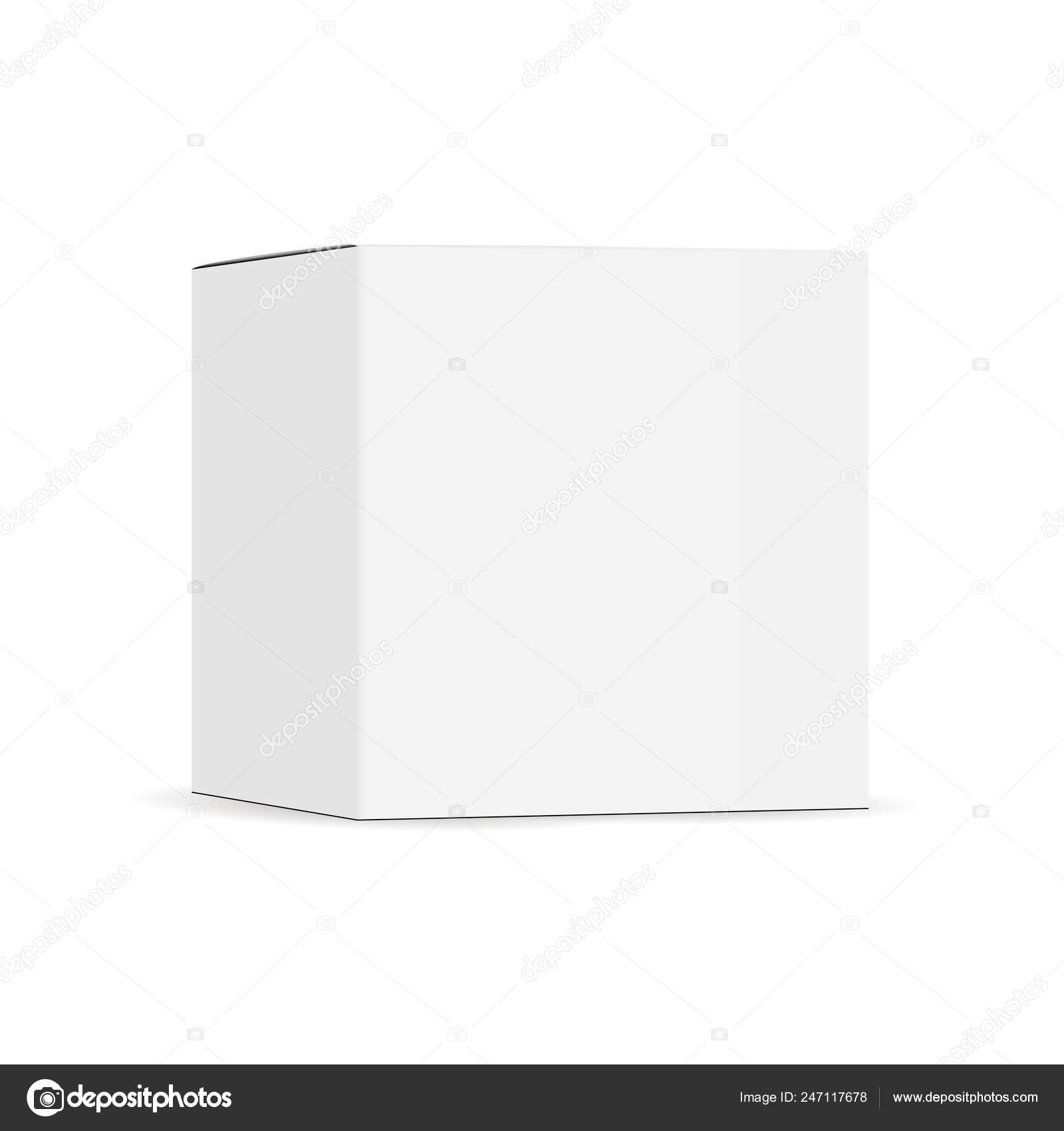 Download Cube Box Mockup Isolated On White Background Vector Image By C Evgeniyzimin Vector Stock 247117678