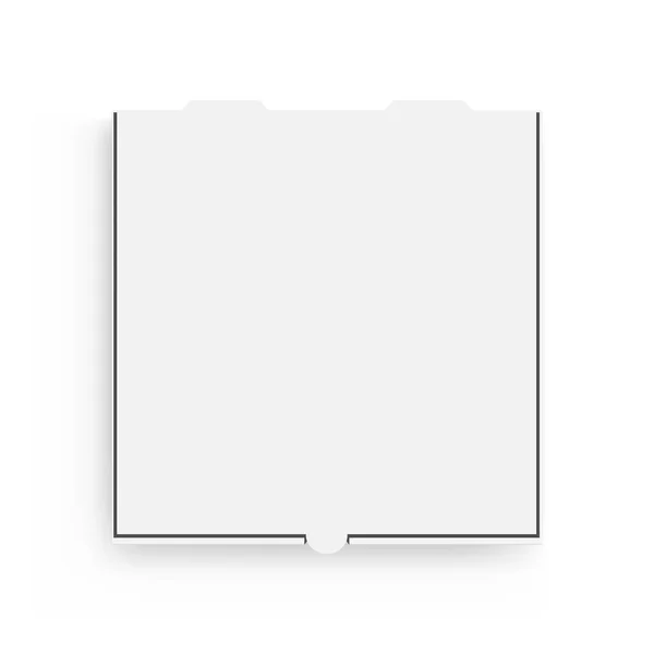 Caja de pizza maqueta aislada sobre fondo blanco — Vector de stock
