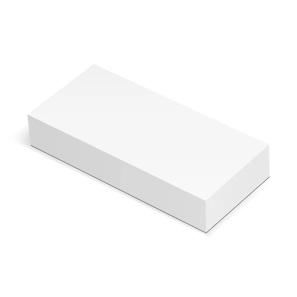Κενό ορθογώνιο κουτί mockup απομονωμένες — Διανυσματικό Αρχείο