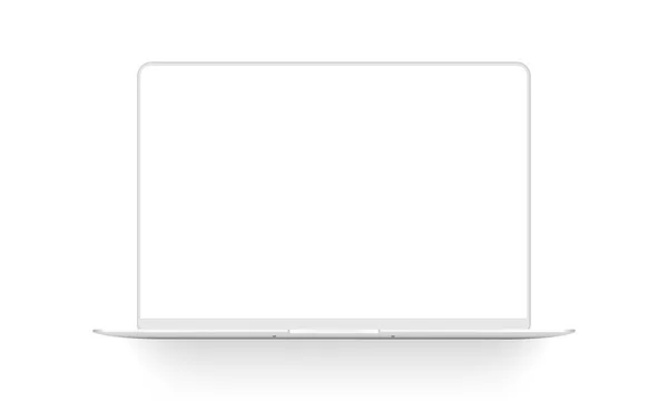 Clay laptop mockup isolated — Stock Vector