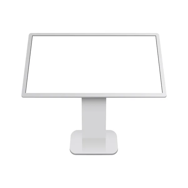 Mesa digital interativa com tela sensível ao toque em branco —  Vetores de Stock