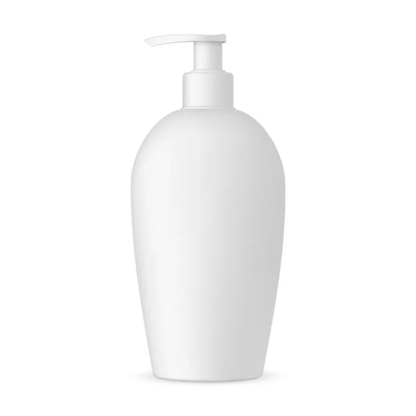 Műanyag Kozmetikai Palack Vízpumpa Izolált Fehér Háttér Vektoros Illusztráció — Stock Vector