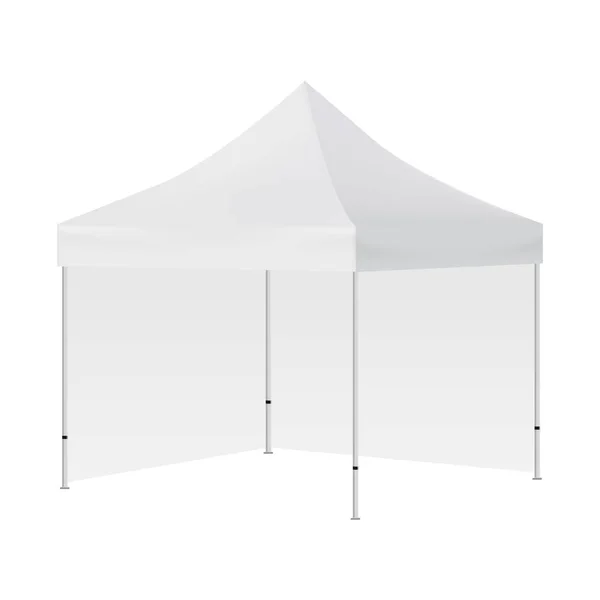 Tenda Quadrada Branco Com Duas Paredes Mockup Isolado Fundo Branco —  Vetores de Stock