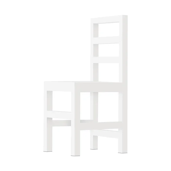 Chair Mockup Isolated White Background Side View Vector Illustration — Stock Vector