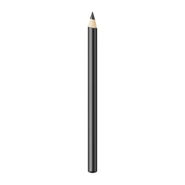 Schwarze Bleistift Attrappe Isoliert Auf Weißem Hintergrund Vektorillustration — Stockvektor