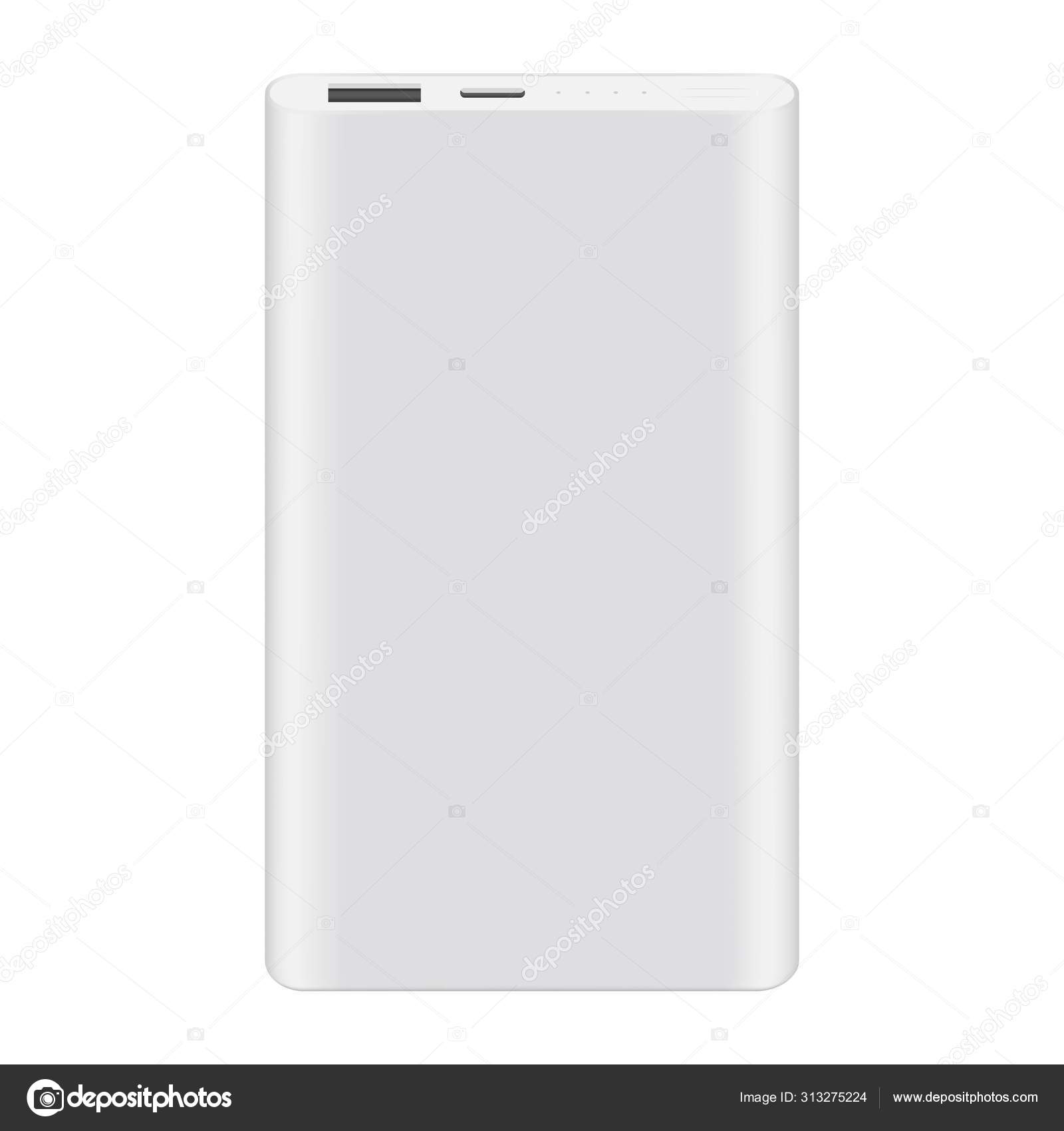 Power Bank Mockup Isolated White Background Vector Illustration Stock Vector C Evgeniyzimin 313275224
