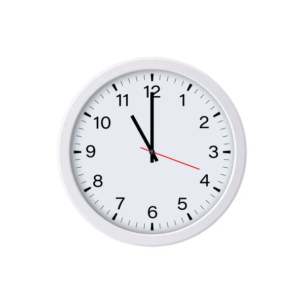 Reloj Circular Aislado Sobre Fondo Blanco Las Punto Ilustración Vectorial — Vector de stock