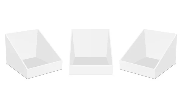 Beyaz Arkaplanda Izole Edilmiş Karton Ekran Kutuları Vektör Illüstrasyonu — Stok Vektör