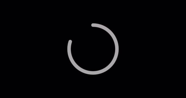 Geanimeerde Cirkel Voorlader Pictogram Zwarte Achtergrond — Stockvideo