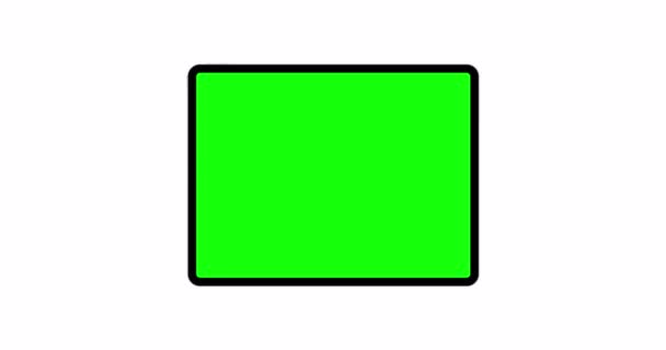 Tablet Komputerowy Makieta Zielonym Ekranem Widok Przodu Izolowany Białym Tle — Wideo stockowe