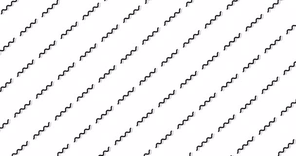 Squiggling Lines Animated Pattern Isolated White Background — Stock Video