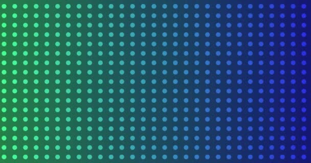 Motion Graphic Dots Motion Background Circle Dot Blue Green Pattern — Stock Video