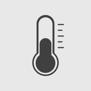 termometreler simgesi. termometreler farklı düzeyleri, düz stil gösteren resim.