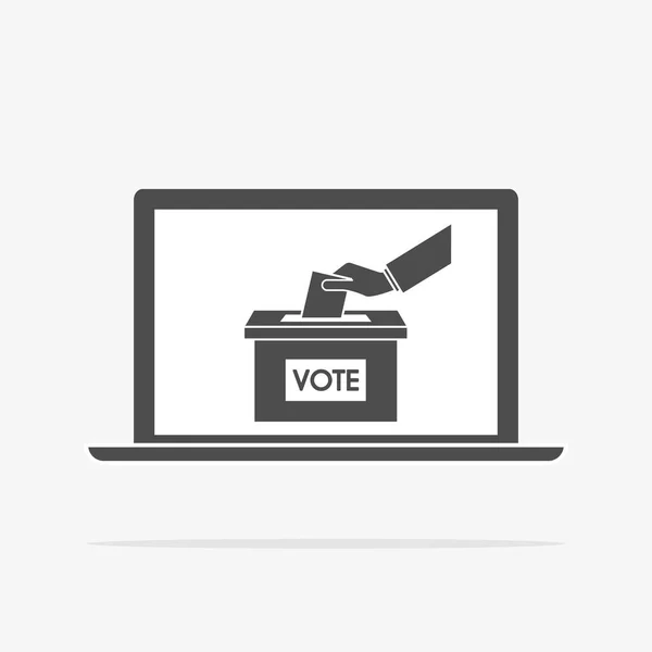 Τοποθέτηση Χαρτιού Στην Κάλπη Στο Χέρι Έννοια Της Ψήφου — Διανυσματικό Αρχείο