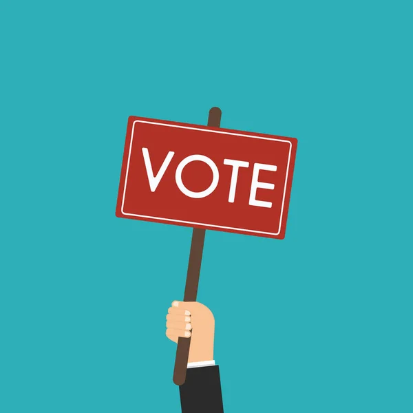 Stemmen Concept Vlakke Stijl Presidentiële Verkiezingen Stemmen Poster — Stockvector