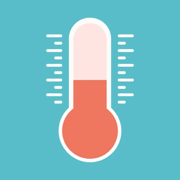 Thermometer Symbol Abbildung Von Thermometern Mit Unterschiedlichen Niveaus Flacher Stil — Stockvektor