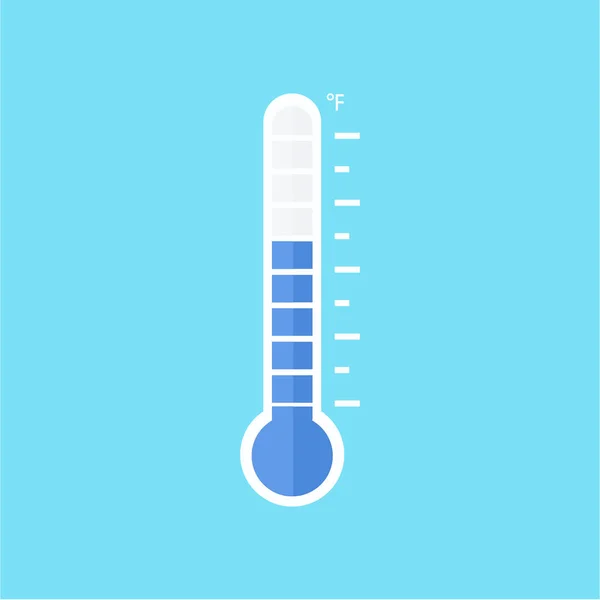 Thermometerausrüstung, die heißes oder kaltes Wetter zeigt. Thermometer i — Stockvektor