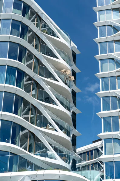 Aarhus Danimarka Modern Deniz Feneri Kulesi Dikey Çerçevede Görüldü