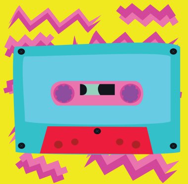 An illustration of a vending machine containing different kinds of snacks and drinks. 