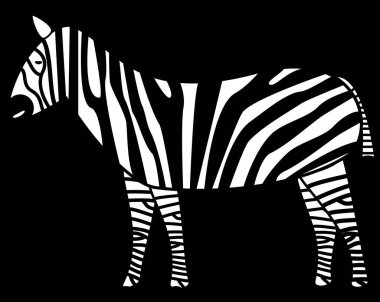 An illustration of a zebra. 