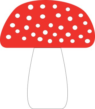 Bir mantarın çizimi.