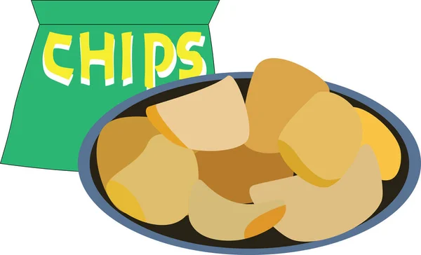 An illustration of potato chips.