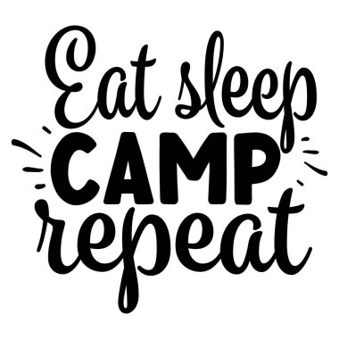 Açık hava maceraları ve kamp meraklıları için el yazması grafikler.