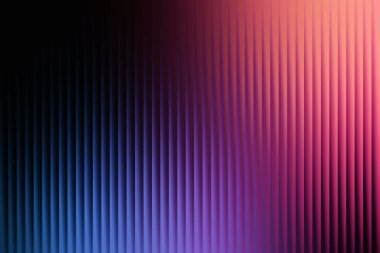 Çarpıcı soyut bir arka plan, dikey çizgilerin bir gradyanını içerir. Derin maviler ve morlardan canlı pembe ve portakallara geçerek dinamik ve modern bir görsel yaratırlar..