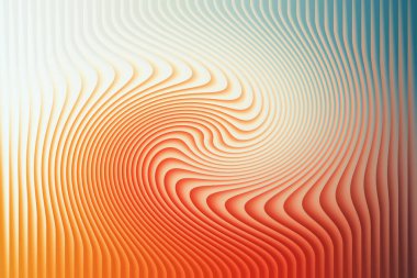 Canlı turuncu ve kırmızı renkli dinamik bir girdap içeren büyüleyici soyut bir görüntü. İnce dalgalanmalar ve eğimli bir arkaplan derinlik ve görsel ilgi ekle.