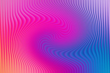 Pembe ve mavi renkler arasında pürüzsüz bir değişim gösteren dinamik soyut bir arkaplan. İnce eğimli dikey çizgiler bileşime eşsiz bir doku ögesi ekler.