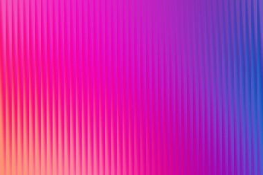 Sıcak pembe ve portakallardan havalı maviler ve morlara yumuşak bir gradyan içeren soyut bir geometrik arkaplan. İnce dikey çizgiler biçimlendirilmiş, modern dijital sanat efekti yaratır.