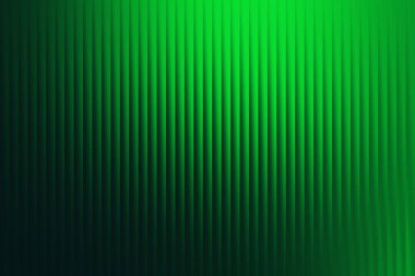 Dinamik soyut bir arkaplan, karanlıktan aydınlığa geçiş yapan yeşil tonların bir gradyanı içeriyor. Dikey çizgiler, modern dijital uygulamalar ve yaratıcı projeler için mükemmel bir ritim ve derinlik hissi yaratır..