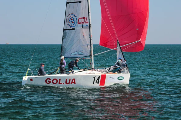 Odessa Ukraine May 2018 Team Athletes Participating Sailing Competition Regatta — Stock Photo, Image