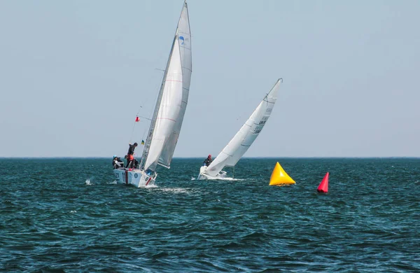 Odessa Ucrânia Maio 2018 Atletas Equipe Que Participam Competição Vela — Fotografia de Stock