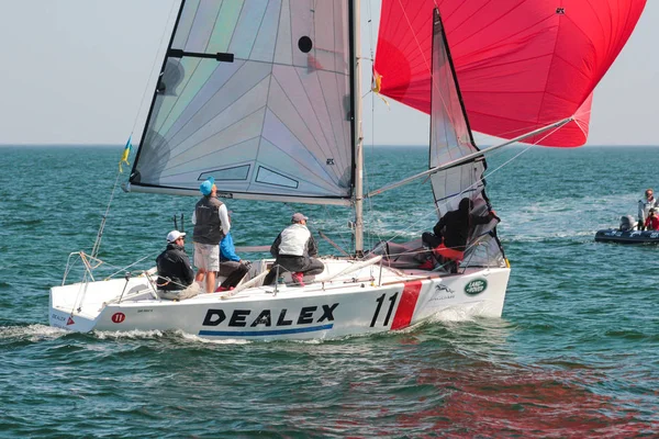 Odessa Ukraine May 2018 Team Athletes Participating Sailing Competition Regatta — Stock Photo, Image