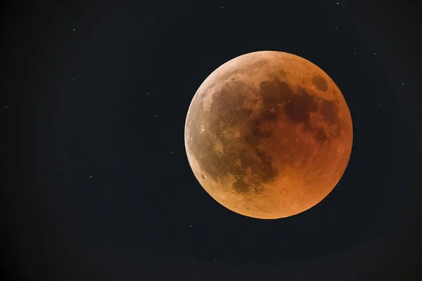 stock image JERUSALEM, ISR - July 27 2018: Lunar eclipse Red moon. bloody moon