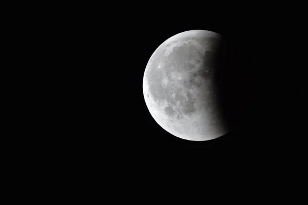 Ay tutulması Closeup gösterilen Lunar yüzey ay tutulması ayrıntılarını