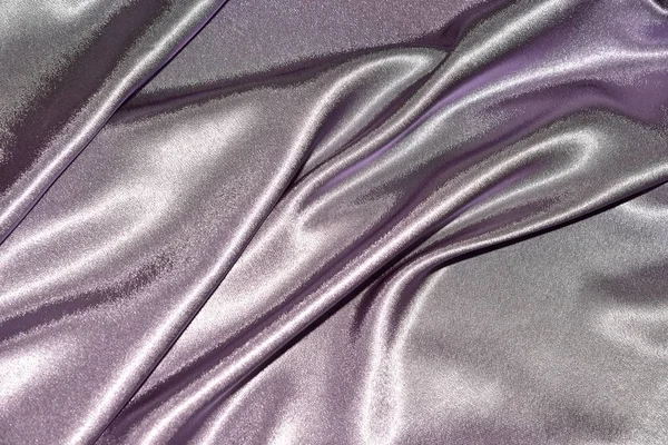 Linda Suave Elegante Ondulado Violeta Roxo Cetim Seda Tecido Luxo — Fotografia de Stock