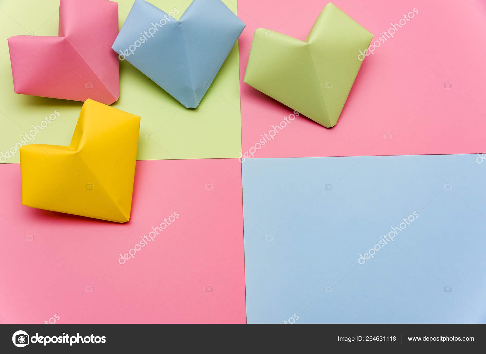 Heart Shape Made Of Torn Pieces Of Colorful Paper Isolated