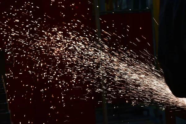 Rodas de moagem polidas, Pulverizadores do metal de processamento — Fotografia de Stock