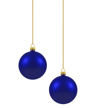 mavi ve altın Noel topları