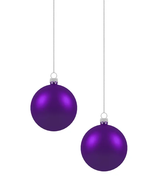Boules Noël Violet Chrome — Photo