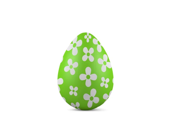 Великоднє Яйце Зелене Квіти — стокове фото