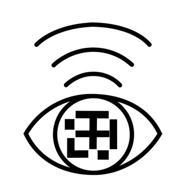 Virtual vision digital eye futuristic icon vector