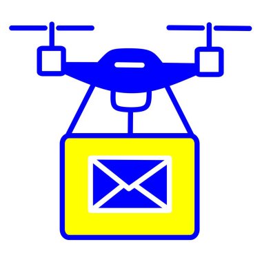 Drone Mail Delivery Icon  Futuristic Postal Service
