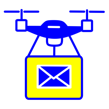Drone Mail Delivery Icon  Futuristic Postal Service